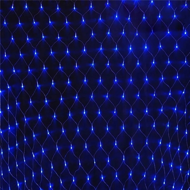 Lichternetz blau