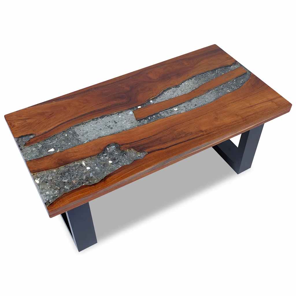 Loungetisch Teak - Harz länglich 