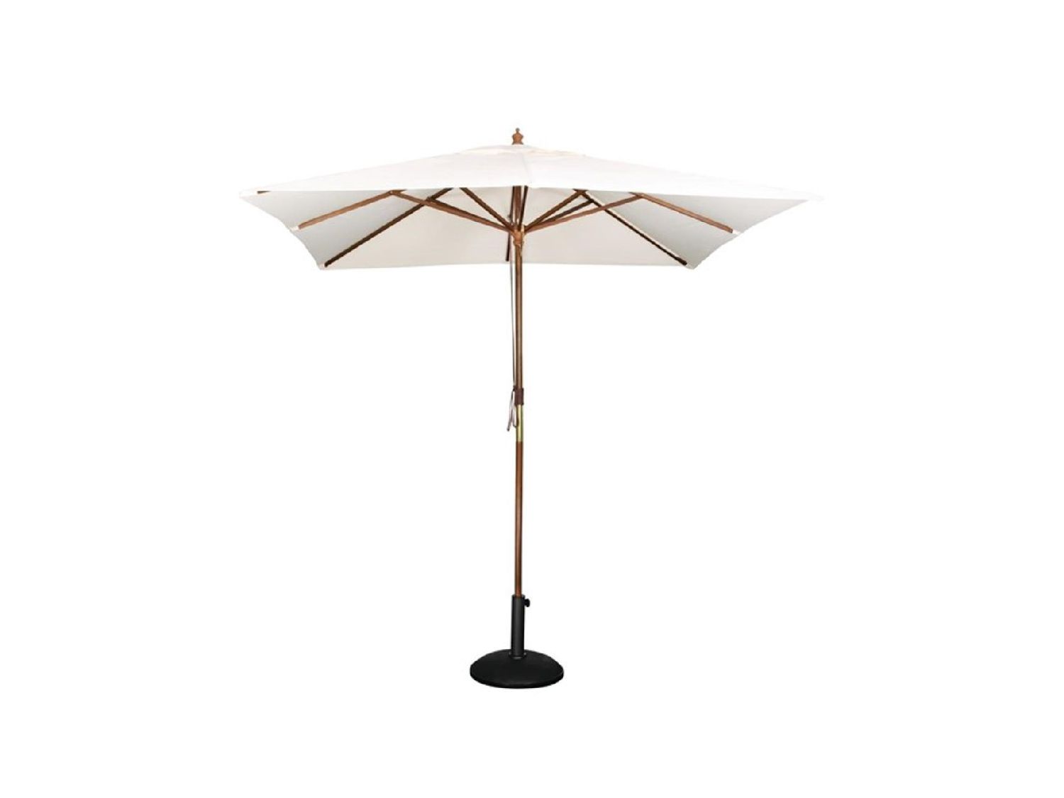 Sonnenschirm 3m Durchmesser, creme, Holzgestell