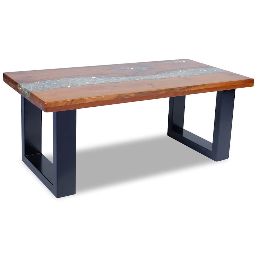 Loungetisch Teak - Harz länglich 